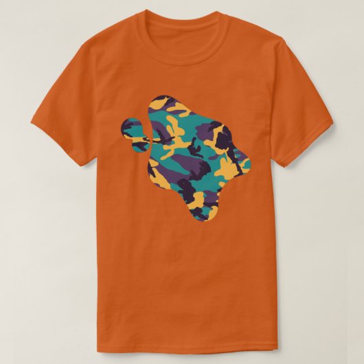 Midzomer Camo Pattern Paint Splat T-shirt (Design voorkant)