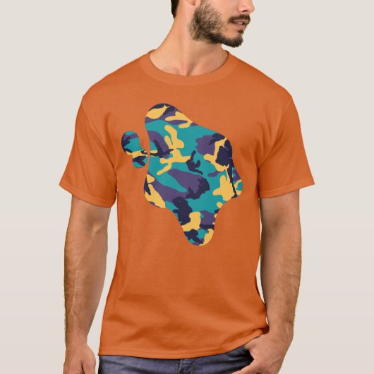 Midzomer Camo Pattern Paint Splat T-shirt (Voorkant)