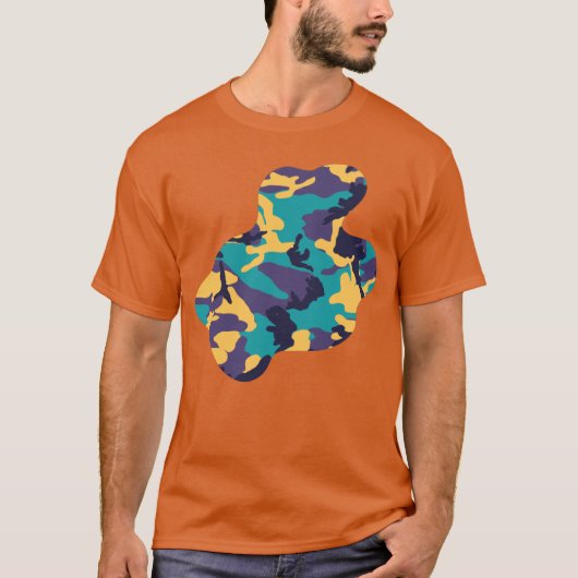 Midzomer Camo Pattern Paint Splat v3 T-shirt (Voorkant)