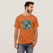 Midzomer Camo Pattern Square Sliced T-shirt (Voorkant volledig)