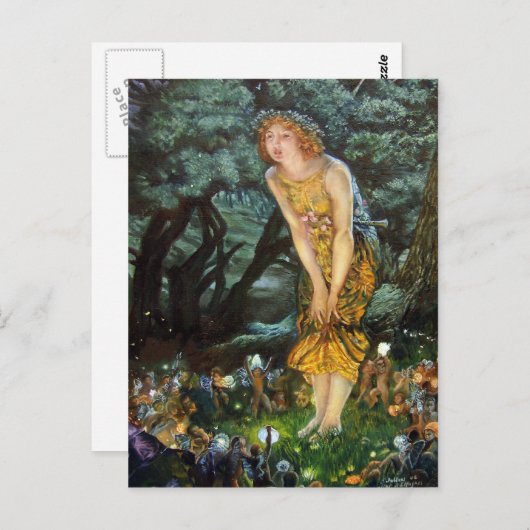 Midzomer Eve, Edward Robert Hughes Briefkaart (Voorkant / Achterkant)