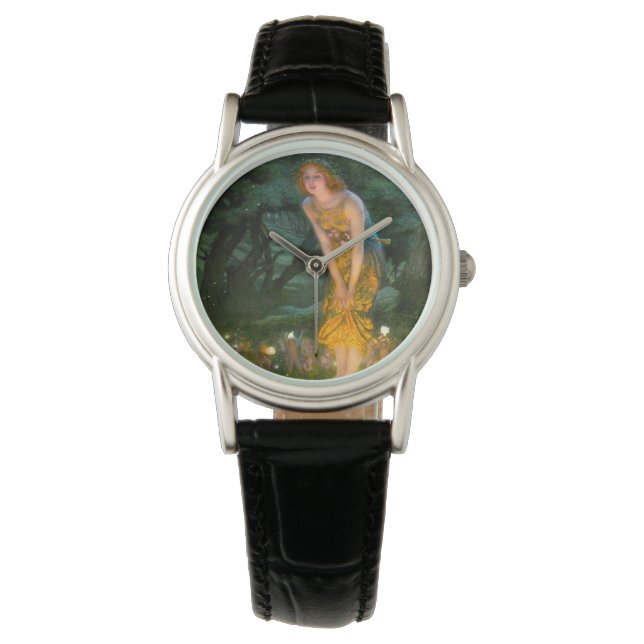 Midzomer Eve Edward Robert Hughes Horloge (Voorkant)