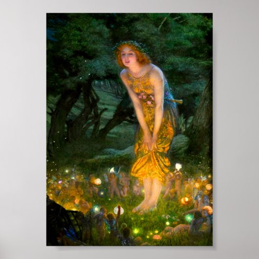 Midzomer Eve Edward Robert Hughes Poster (Voorkant)
