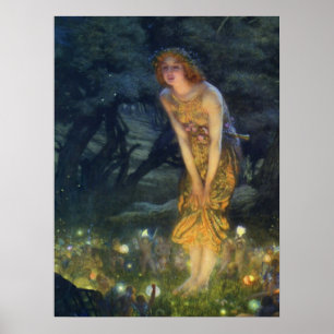 Midzomer Eve pre-Raphaelite Art-afdrukken Poster