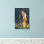 Midzomer Eve Pre-Raphaelite Art Canvas Print (Insitu (Houten vloer))