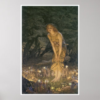 Midzomer Eve Print door Eward Robert Hughes