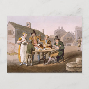 Midzomer Eve uit het graf "Costume of Yorkshire" Briefkaart