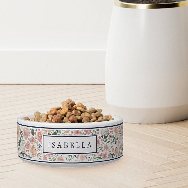 Midzomer Floral | Aangepaste hond Voerbakje (Creator heeft geüpload)