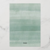 Midzomer Floral | Geometrische Lijsten bruiloft Folie Uitnodiging (Achterkant)