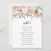 Midzomer Floral Table Seating Kaart (Voorkant)