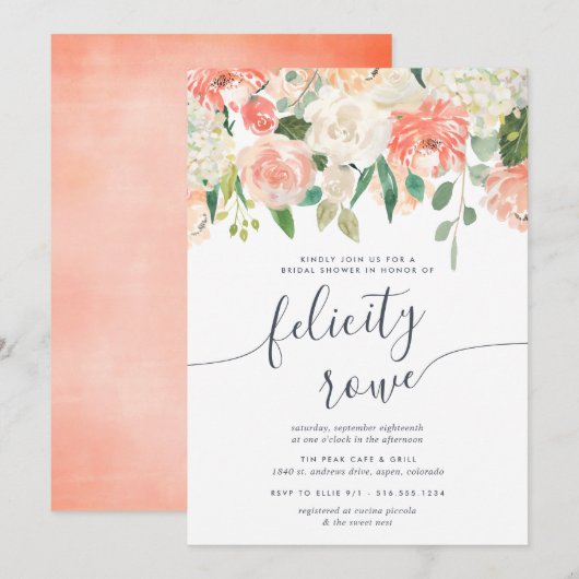 Midzomer-Floral-Vrijgezellenfeest Kaart (Voorkant / Achterkant)