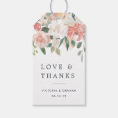 Midzomer Floral Weddenschap Hartelijk dank Cadeaulabel (Voorkant)