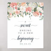 Midzomer Floral Weddessert Table Poster (Voorkant)