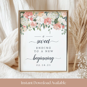 Midzomer Floral Weddessert Table Poster