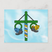 Midzomer Ladybugs Maypole Briefkaart (Voorkant)