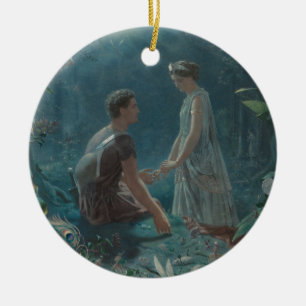 Midzomer Night Hermia en Lysander Keramisch Ornament
