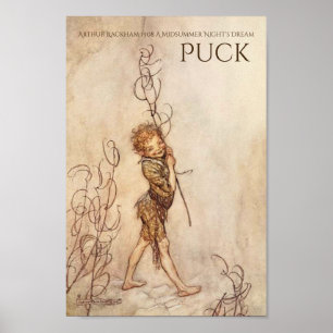 Midzomer Night's droom Puck Arthur Rackham Poster