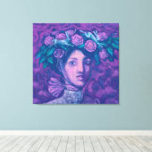 Midzomer-Pet, Summer Fantasy Surreal Portret Art Canvas Afdruk (Insitu (Houten vloer))