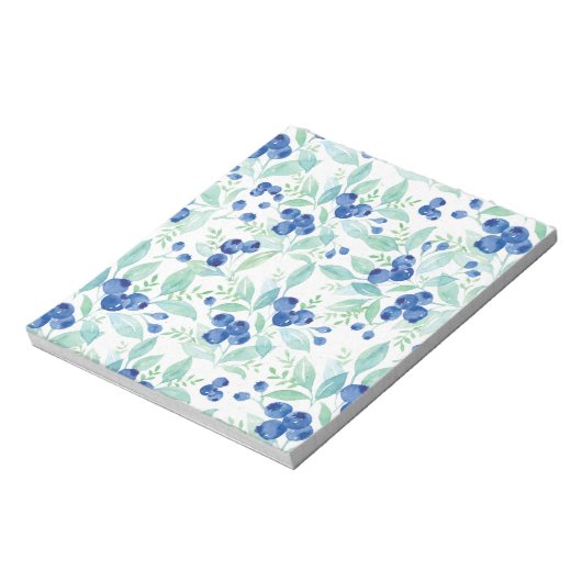 Midzomer Rustic Blueberry Berry Summer Pattern Notitieblok (Gedraaid)