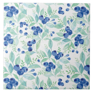 Midzomer Rustic Blueberry Berry Summer Pattern Tegeltje