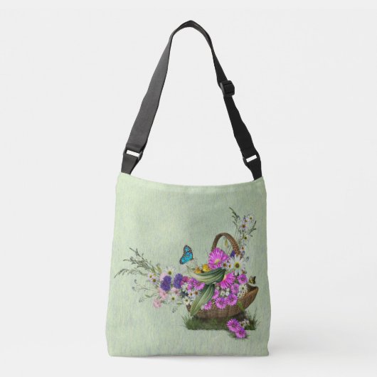 Midzomer Spring Flowers Crossbody Tas (Voorkant)