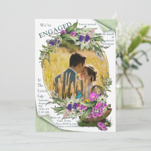 Midzomer Spring Flowers Kaart (Staand voorkant)