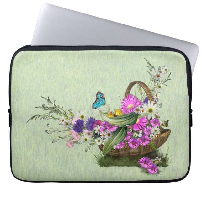 Midzomer Spring Flowers Laptop Sleeve (Voorkant)