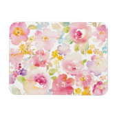 Midzomer | Waterverf Roze Floral Magneet (Horizontaal)