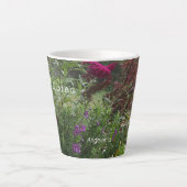 Midzomerbloemen gelabeld latte mok (Voorkant)