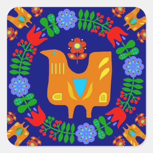 Midzomerfestival Vierkante Sticker (Voorkant)