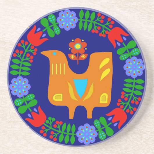 Midzomerfestival Zandsteen Onderzetter (Voorkant)