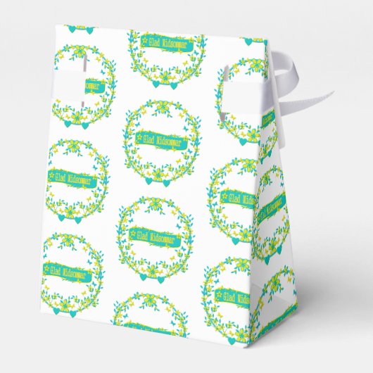 Midzomersymbool zweden Glad midsommar. Bedankdoosjes (Achterkant)