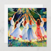 Midzomervreugde Feestdagenkaart (Voorkant / Achterkant)