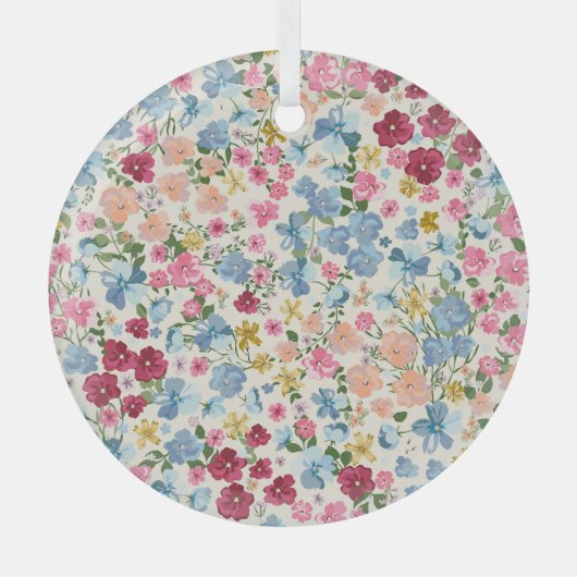 Midzomerweide, bloeiend plant. glas ornament (Voorkant)