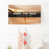 Miel à vendre Bannière commerciale Apiculture (En situation)