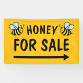 Miel à vendre bannière signe pour apiculteur (Horizontal)