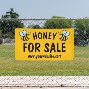 Miel à vendre bannière signe pour apiculture