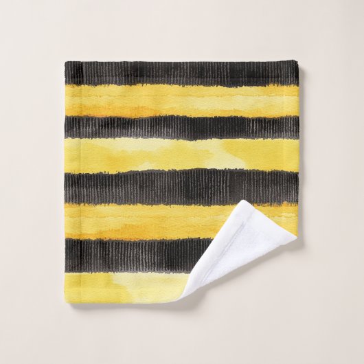 Miel Abeille Noir Or Jaune Noël (Gant de toilette)