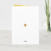 Miel abeille pliée Carte de remerciements abeille  (Dos)