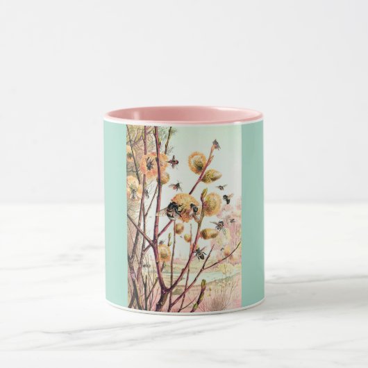 Miel abeille vintage illustration mug (Centre)