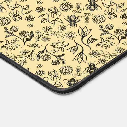 Miel abeilles & Fleurs Liberty Motif Jaune Noir (Coin)