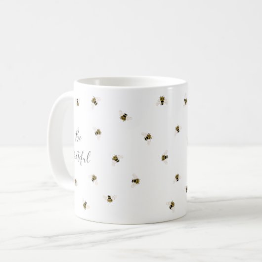Miel abeilles Monogramme Café Mug (Devant gauche)