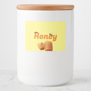 Miel abeilles sur Honeycomb Étiquette
