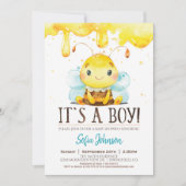 Miel Bee Baby shower Boy Invitation (Devant)