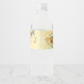 Miel Bee Birthday Étiquette de bouteille d'eau (Dos)