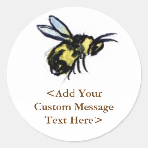 Miel Bee Custom Design Art Étiquette Stickers