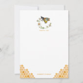 Miel Bee Elegant Baby shower Carte de remerciement (Devant)