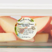 Miel Bee Floral Waterproof Lip Balm Tin Étiquette (Apposé)