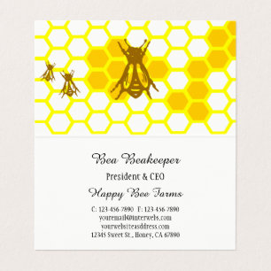 Miel Bee Honeypeb Carte de visite plié personnalis