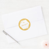 Miel Bee Jaune Nom personnalisé Sticker Mariage (Enveloppe)